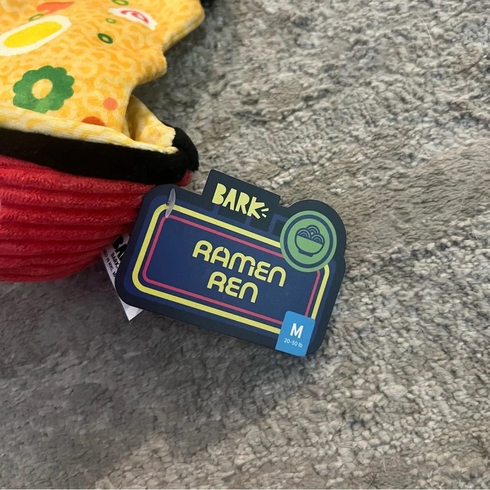 Bark Ramen Ren Dog Toy NWT